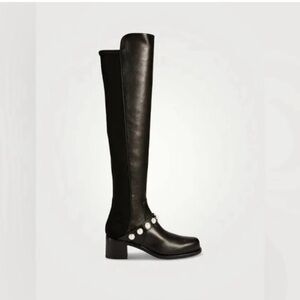 Stuart Weitzman Portia Pearl 50/50 Black OTK Boots 9